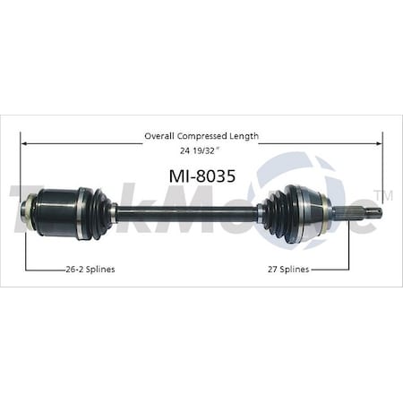 Surtrack Axle Cv Axle Shaft, Mi-8035 MI-8035